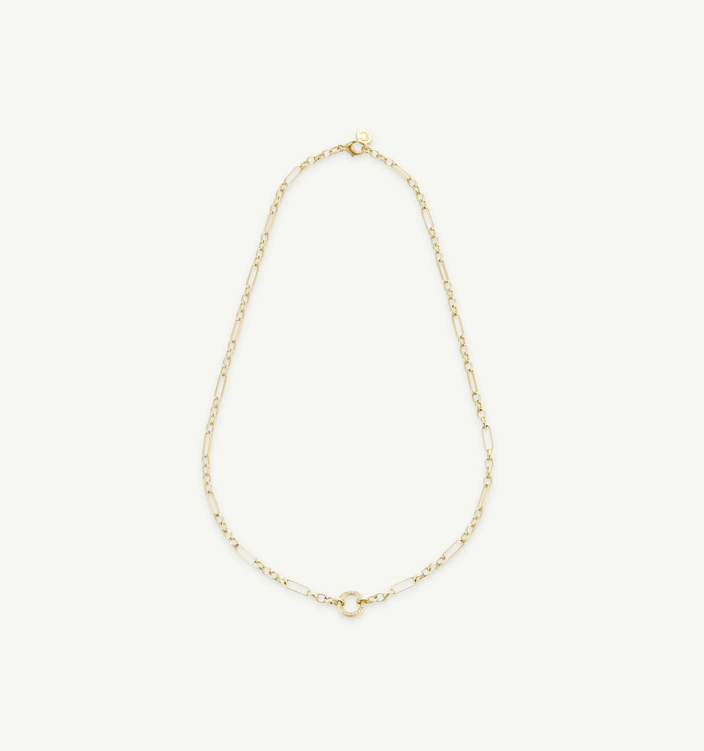 Figaro Chain With Diamond Loop