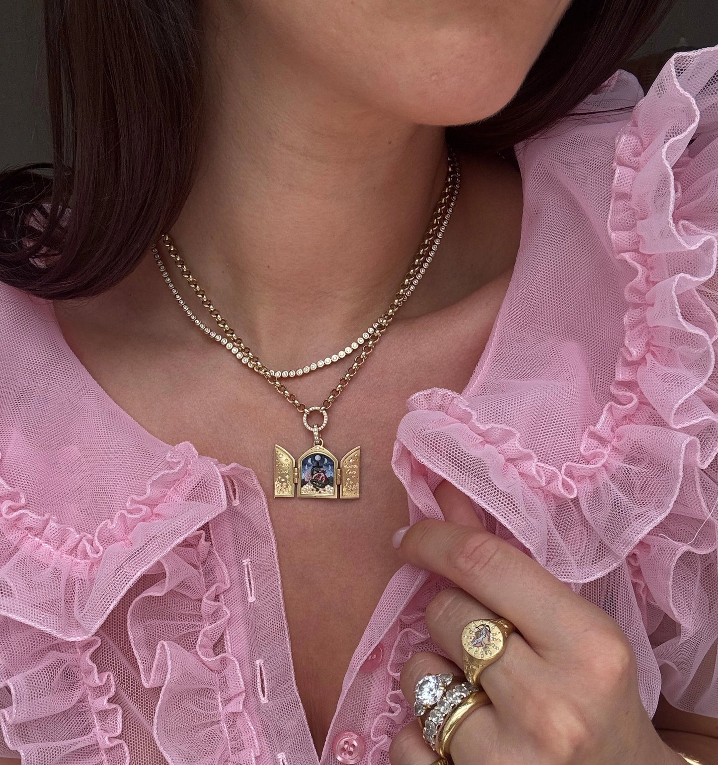 Dainty Diamond Tennis Necklace