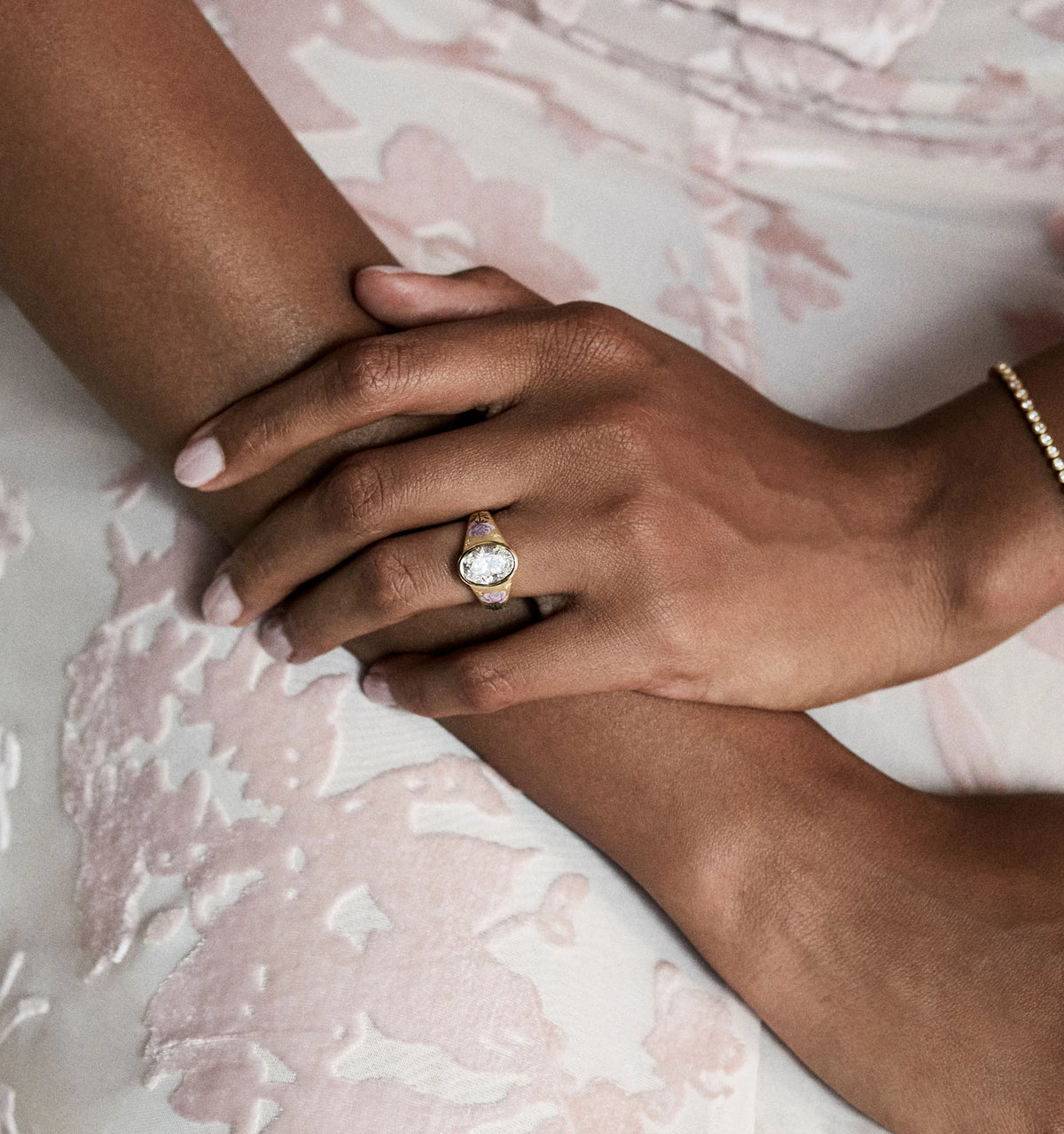 Blushing Rose Diamond Ring