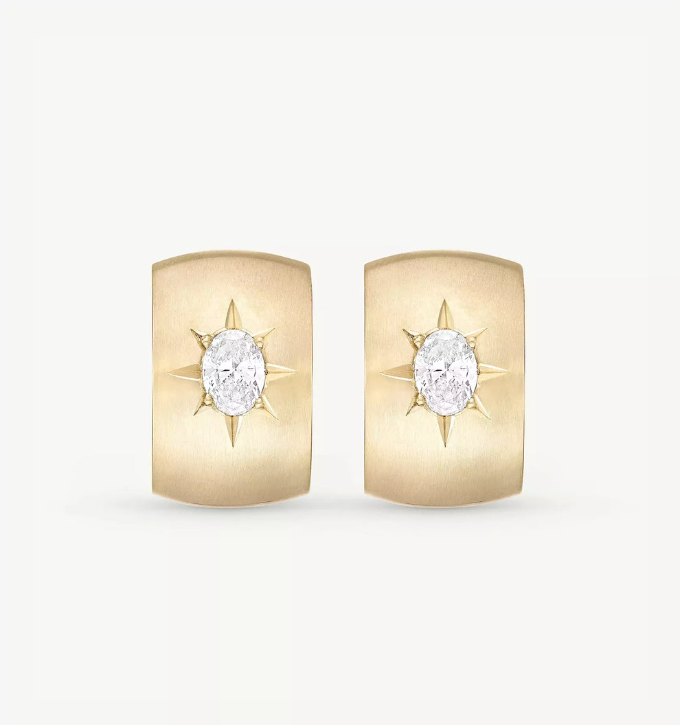 You Are My Sunshine Diamond Hoops