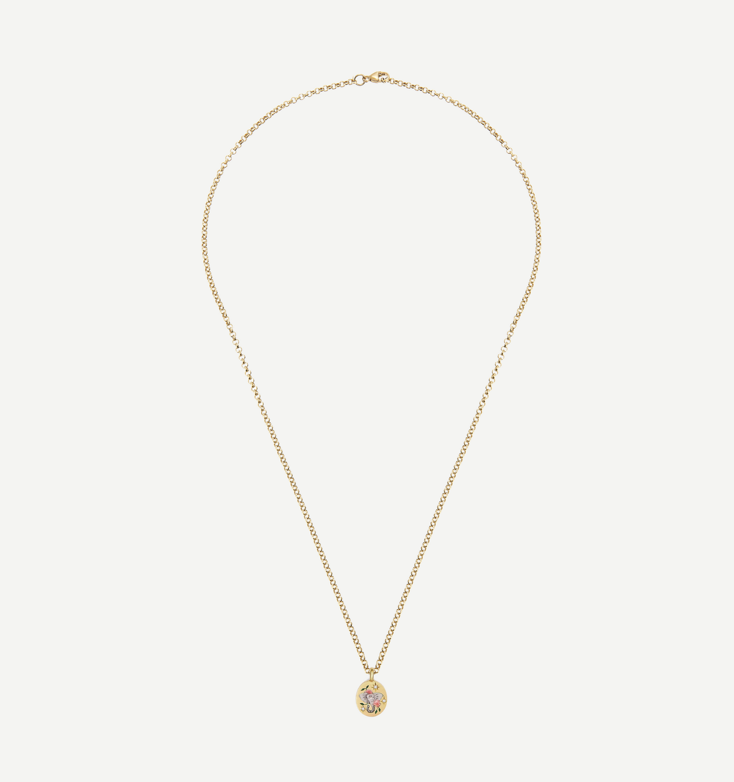 Elephant & Camellia Pendant