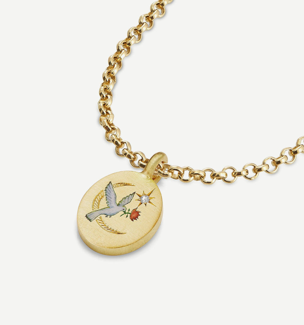Dove & Rose Pendant