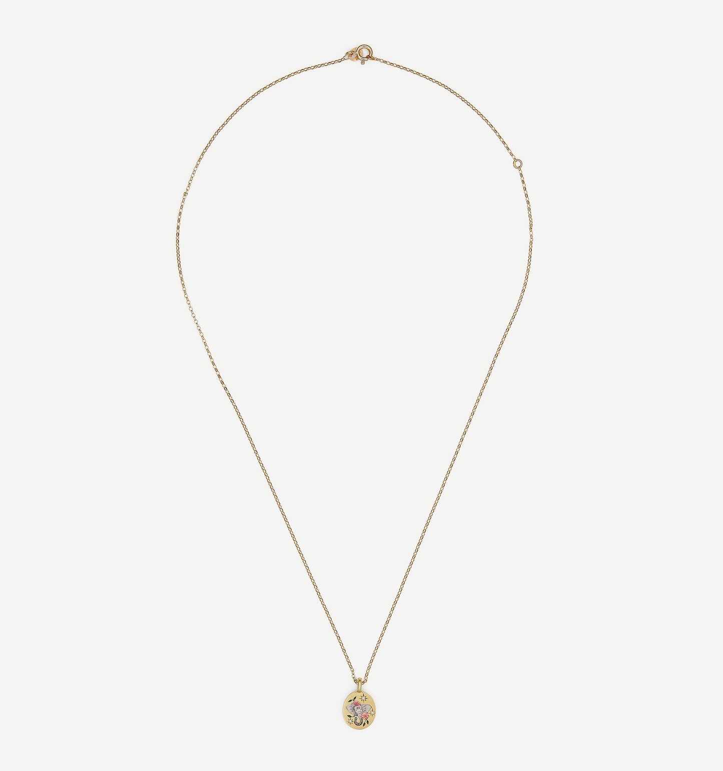 Elephant & Camellia Charm