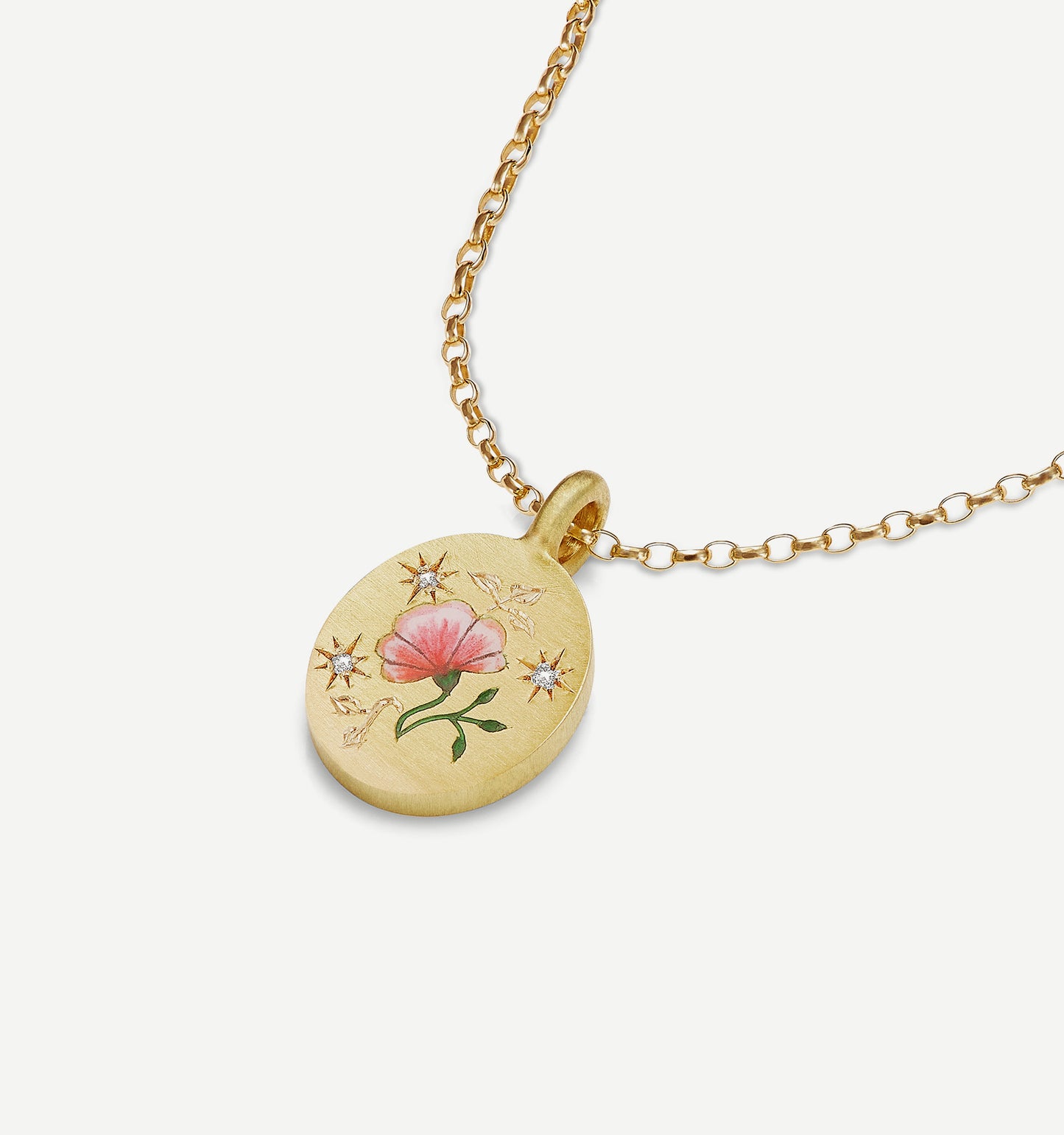 Rose & Diamond Pendant