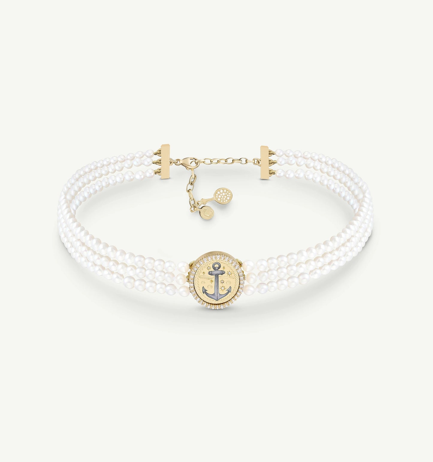 Anchor Pearl Choker