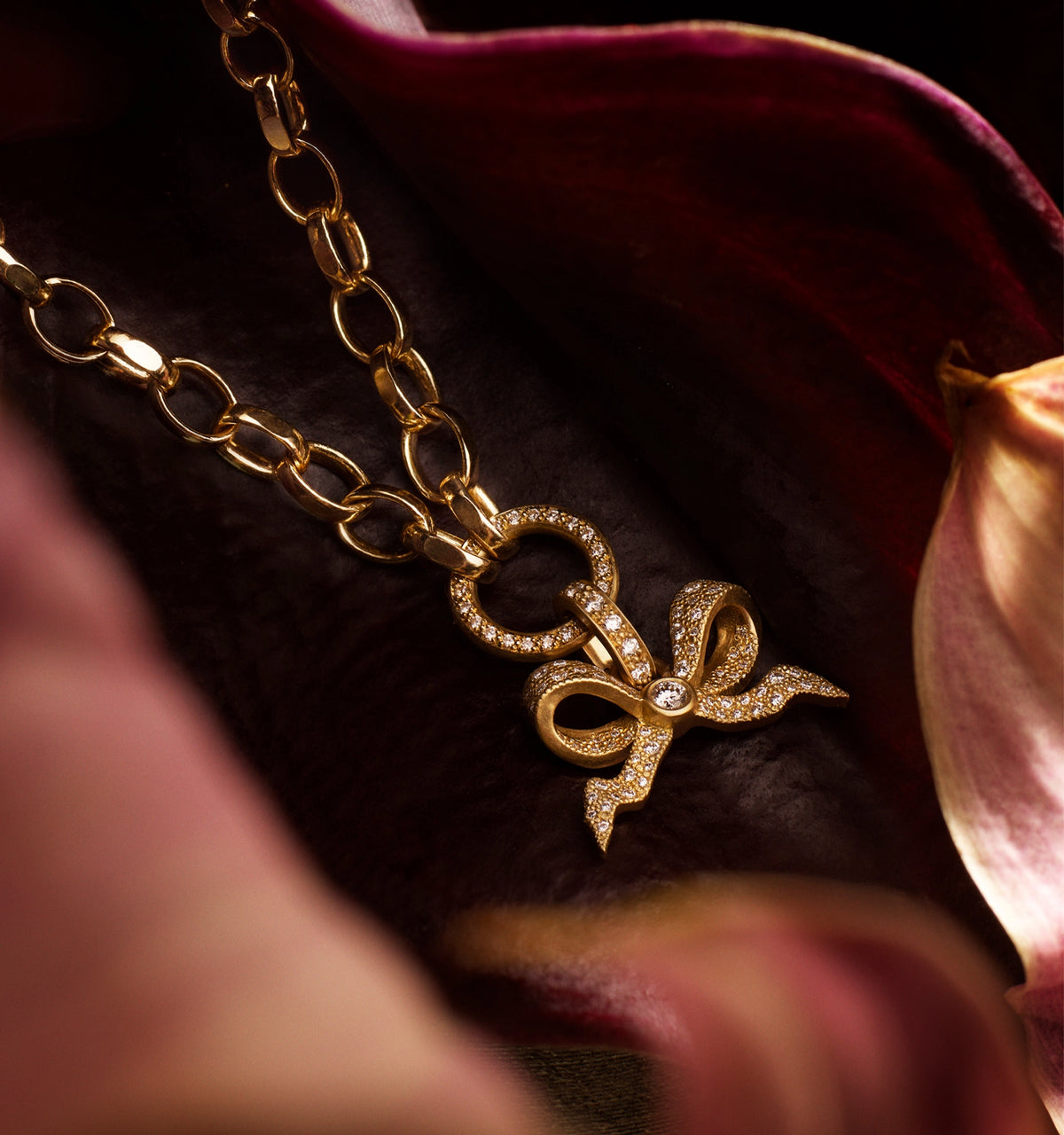 Promises Diamond Ribbon Charm