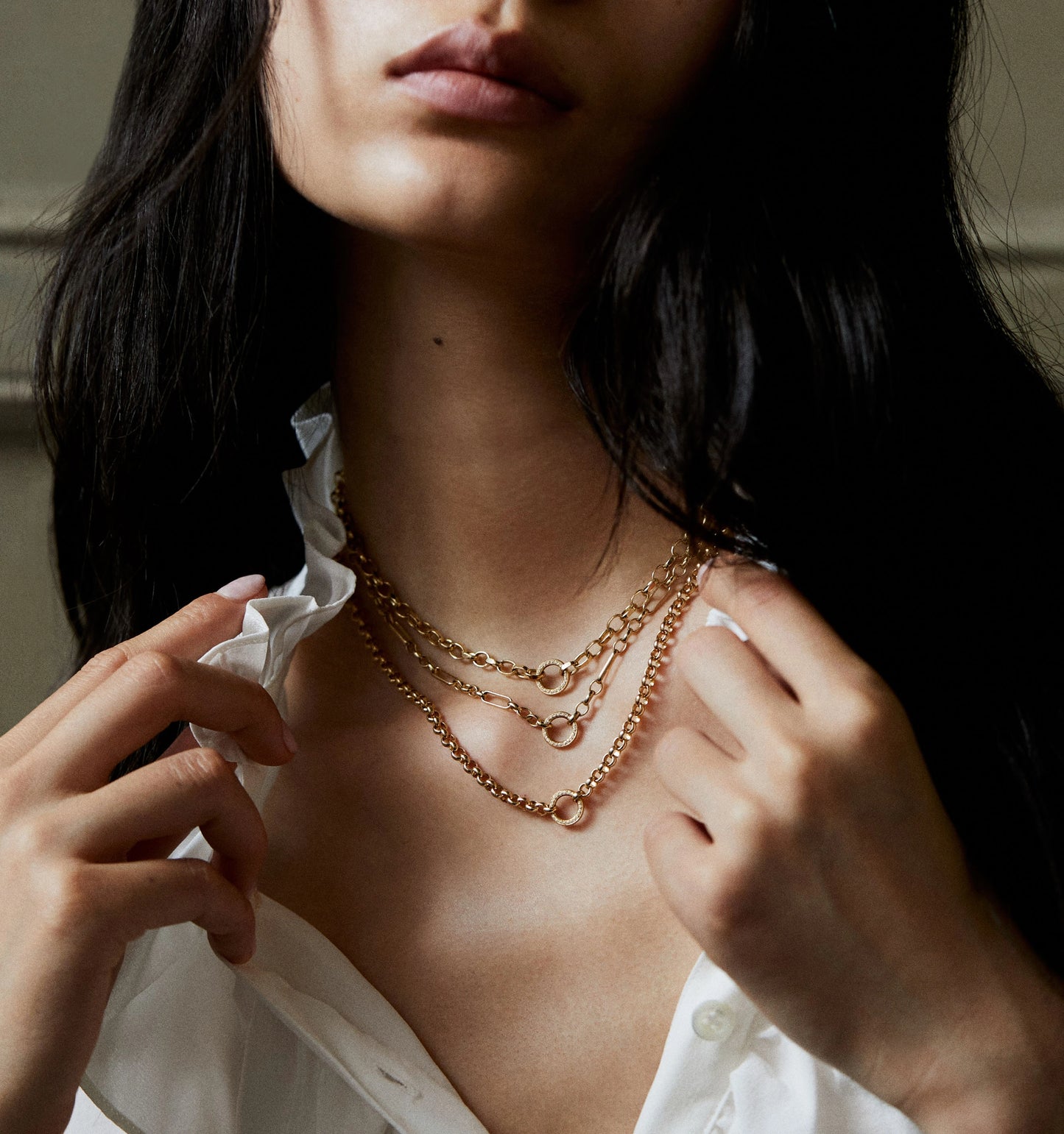 The Oval Belcher Chain With Diamond Loop