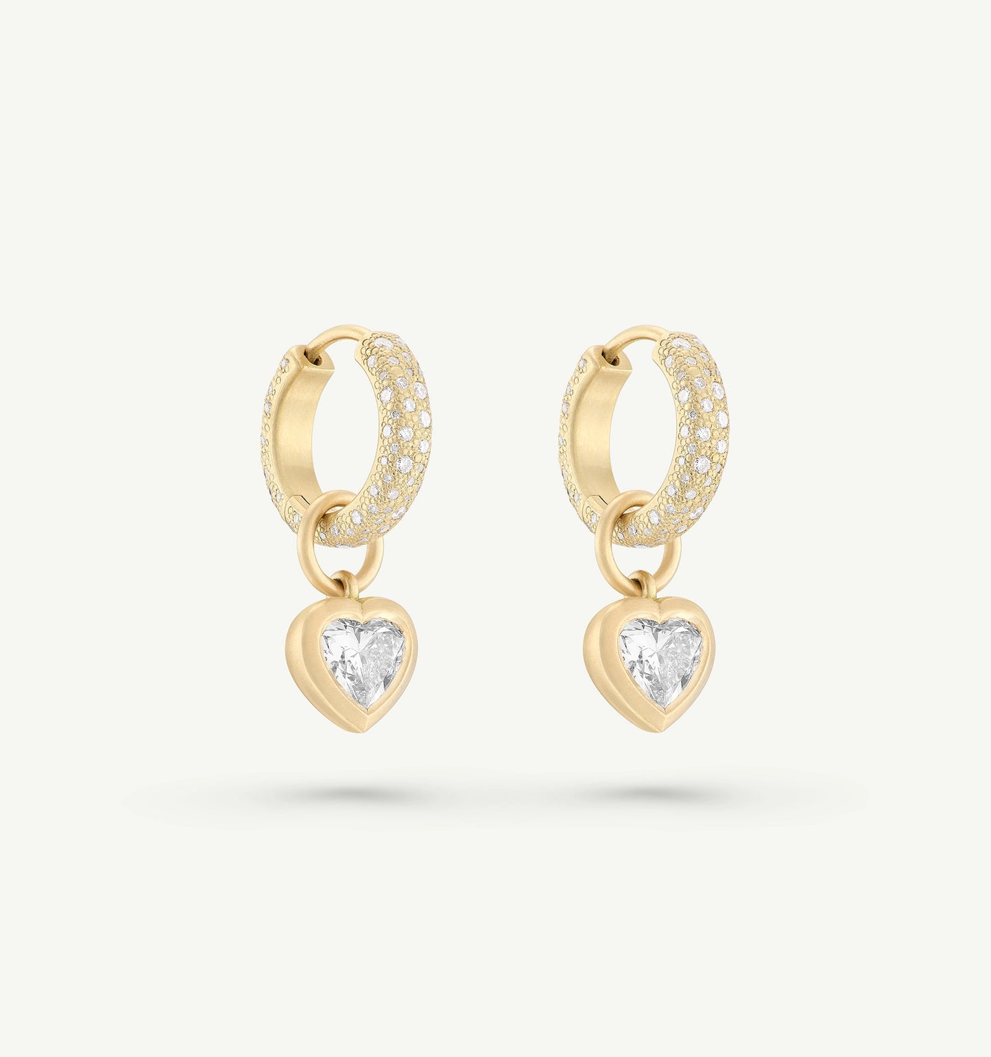 Violent Delights Diamond Heart Earrings