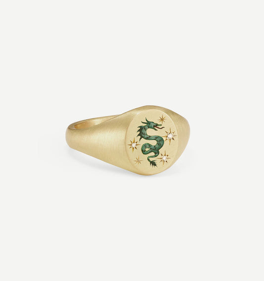 Dragon & Star Ring