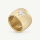 Heart Of Gold Barrel Ring