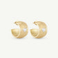 Heart Of Gold Diamond Hoops