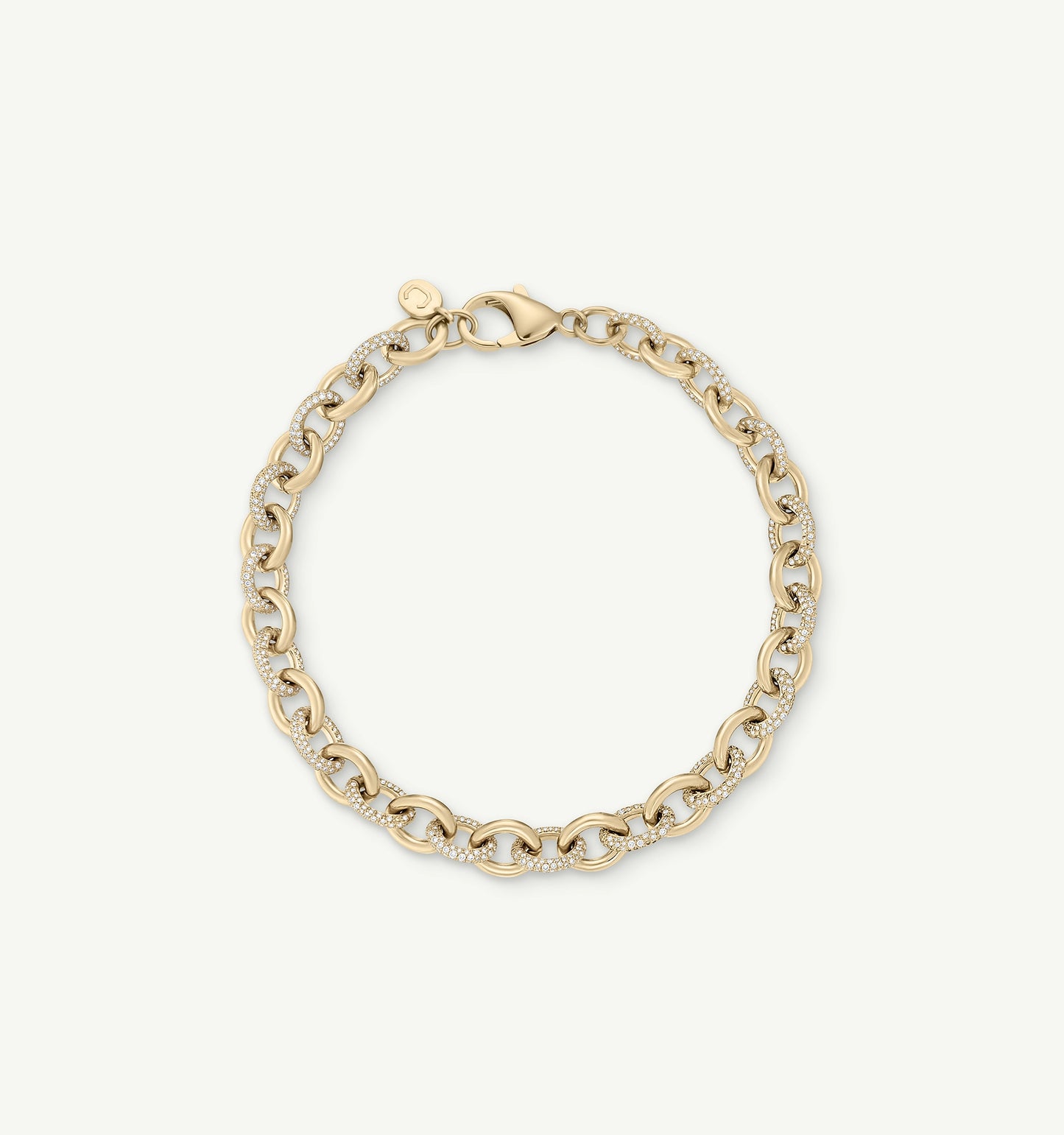 Old English Pavé Link Bracelet