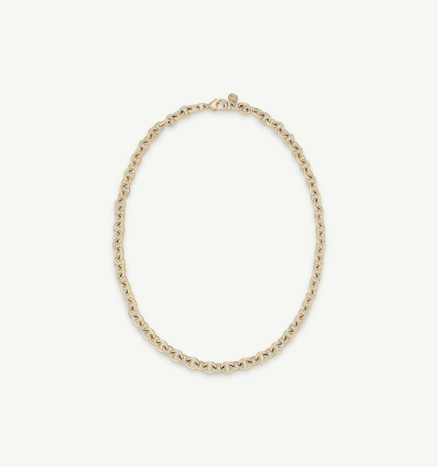 Old English Pavé Link Necklace