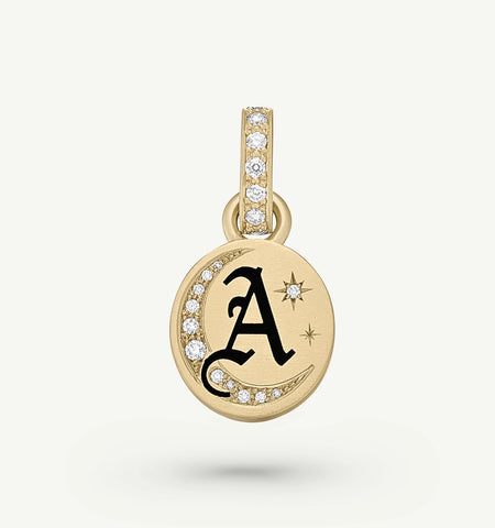 Old English Medallion Initial Necklace