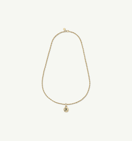 Old English Medallion Initial Necklace