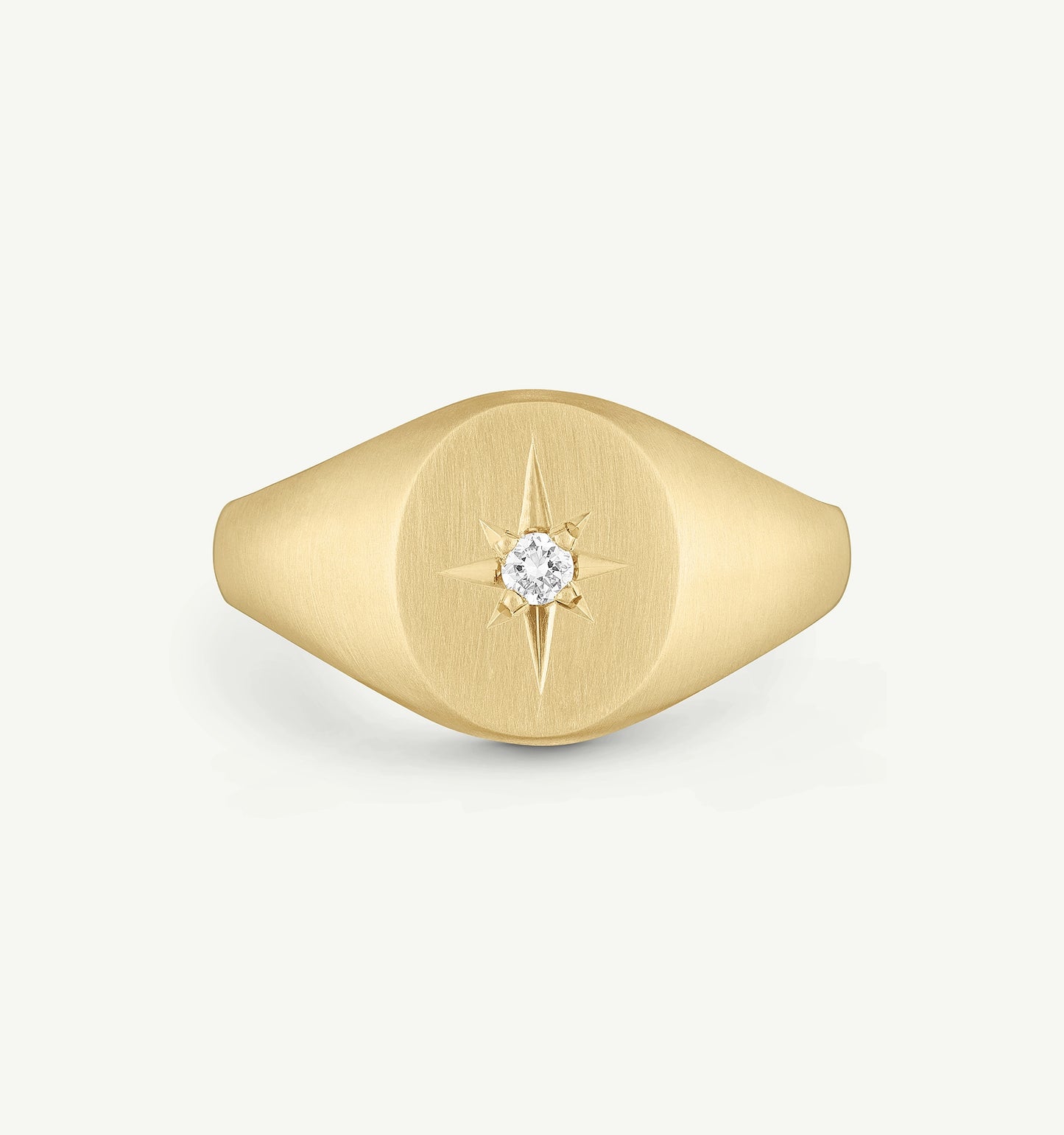 Old English Diamond Signet Ring