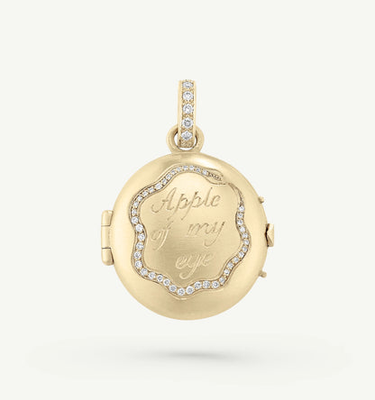 Apple Of My Eye Locket Charm