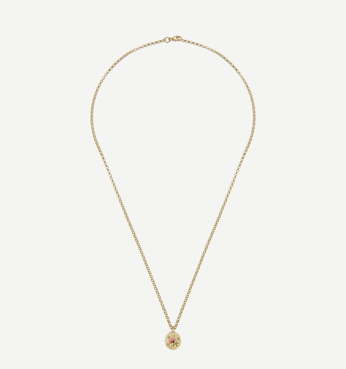 Rose & Diamond Pendant