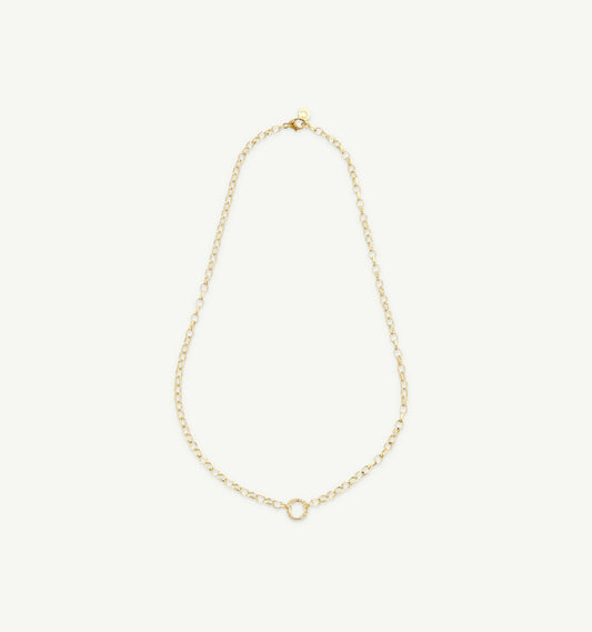 The Oval Belcher Chain With Diamond Loop