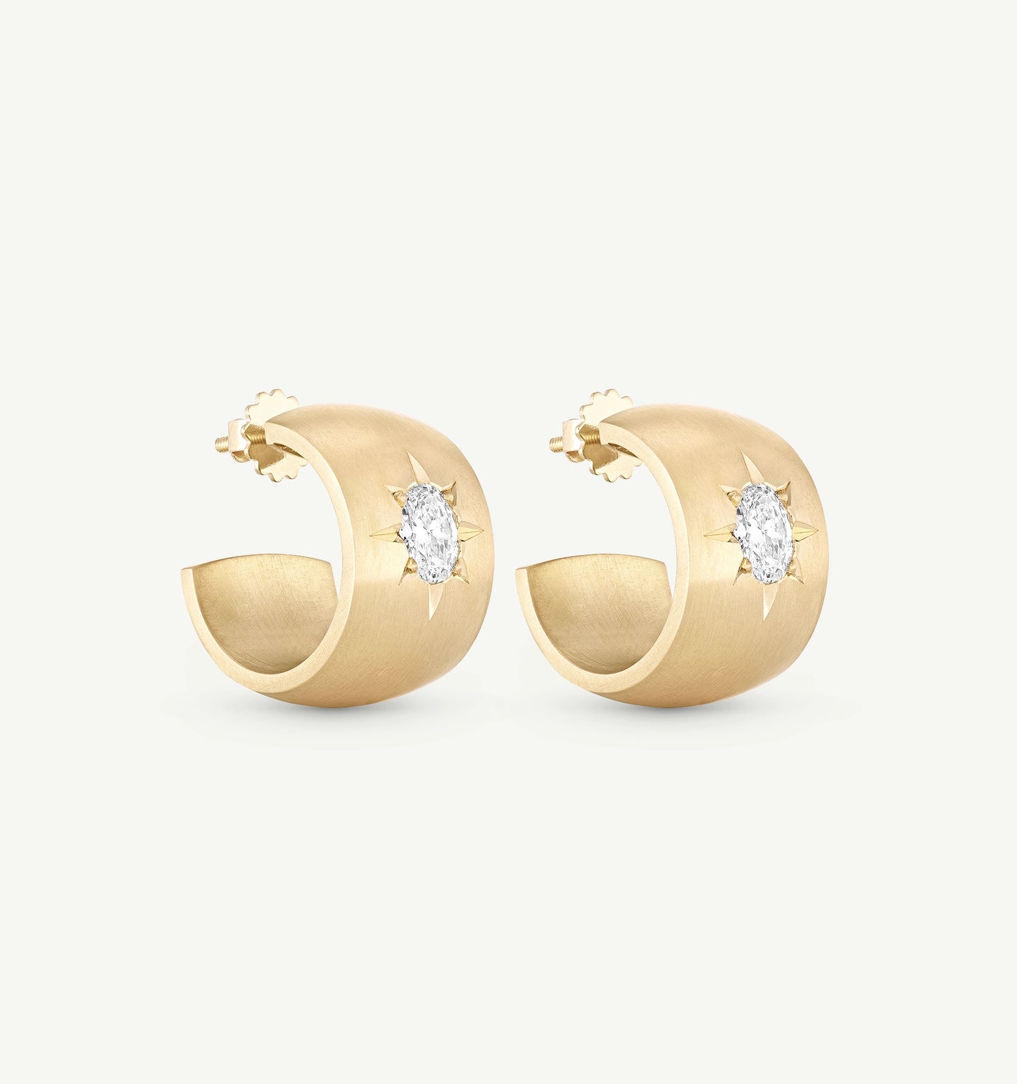 You Are My Sunshine Diamond Hoops