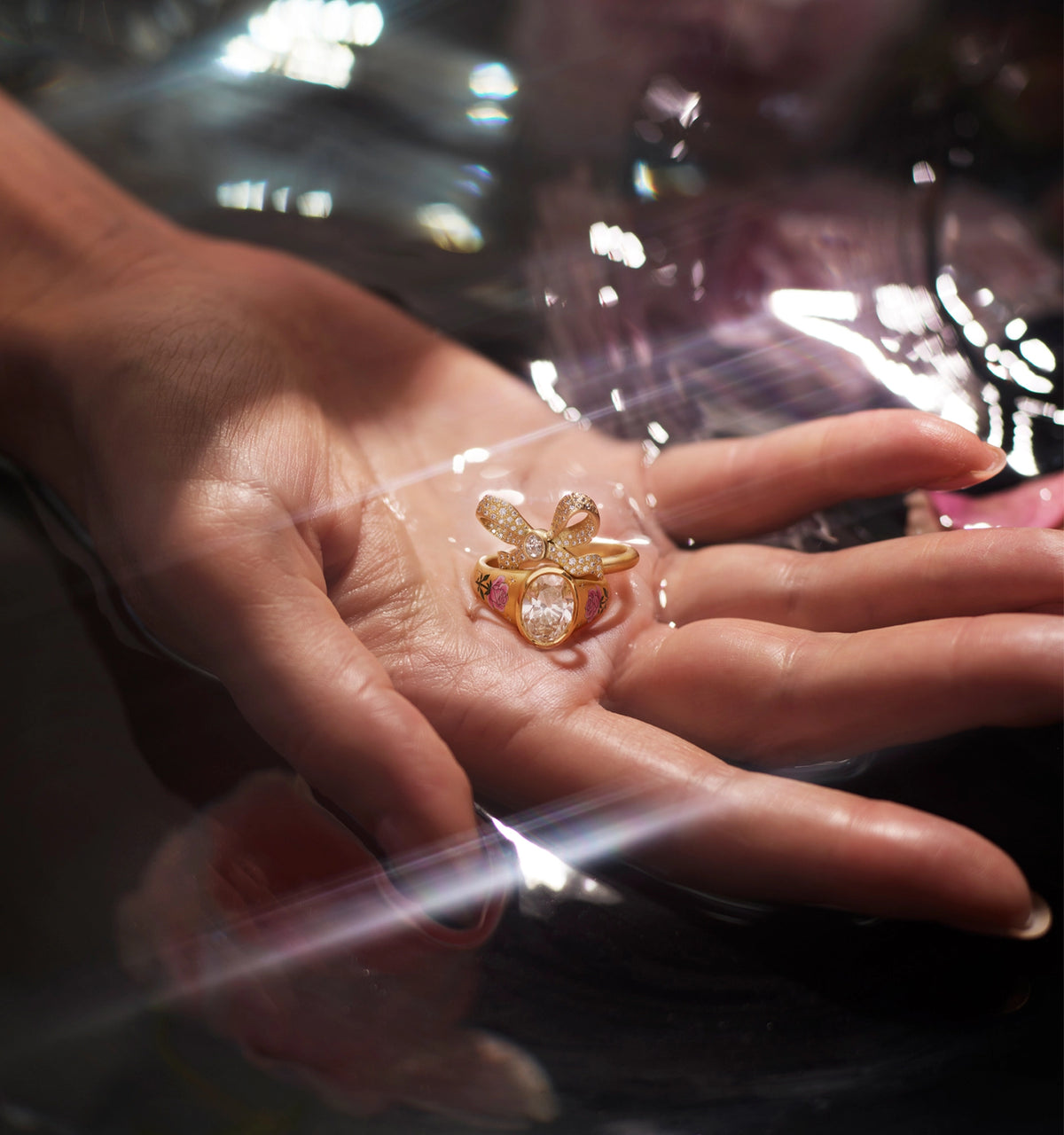Blushing Rose Diamond Ring
