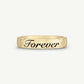 Old English Custom Script Band Ring