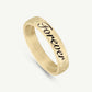 Old English Custom Script Band Ring
