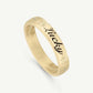 Old English Custom Script Band Ring
