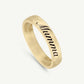 Old English Custom Script Band Ring