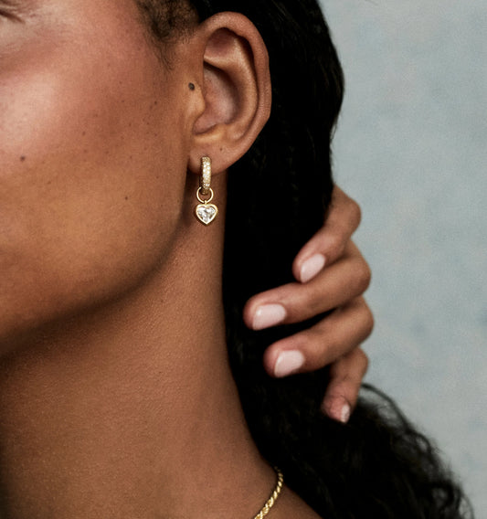 Violent Delights Diamond Heart Earrings