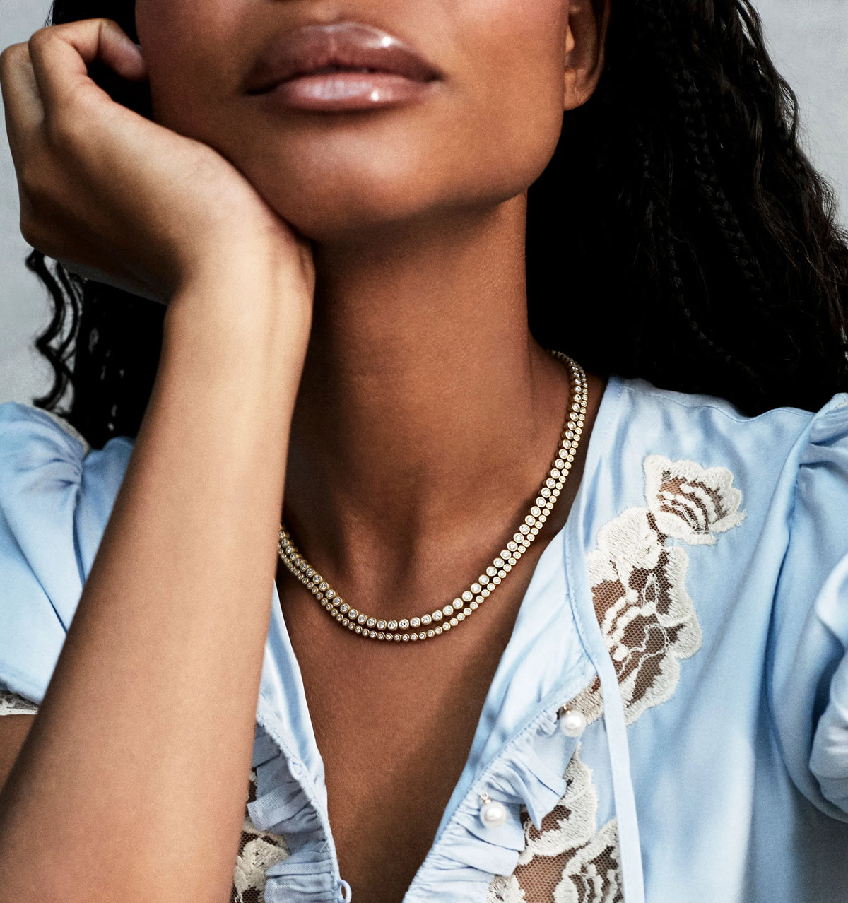 Classic Diamond Tennis Necklace