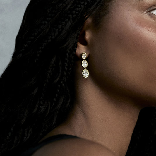 You Are My Sunshine Diamond Drop Earrings
