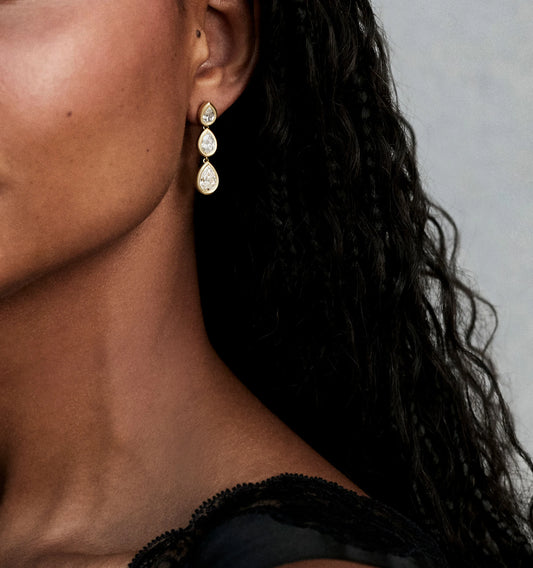 Come Rain Or Shine Diamond Drop Earrings