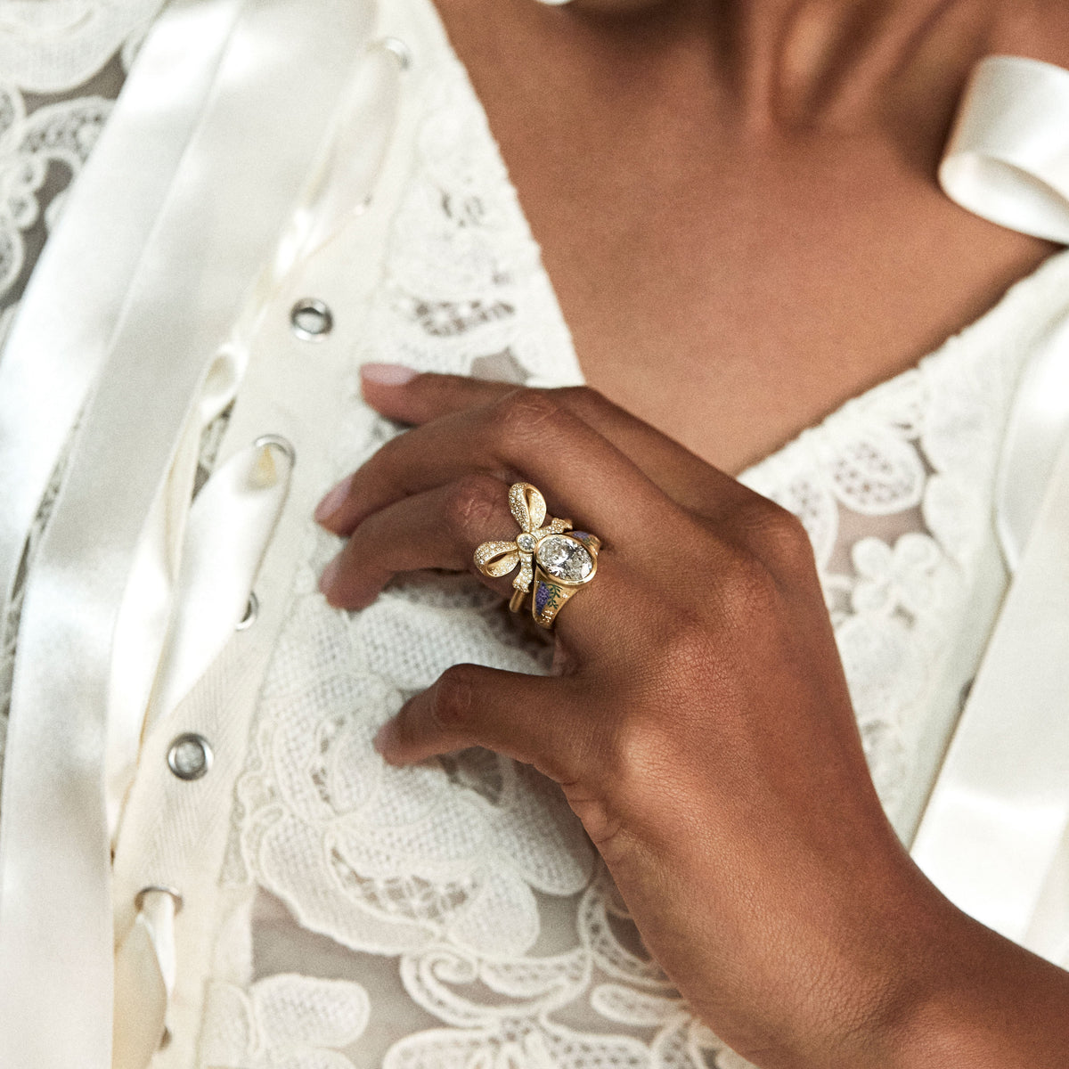 Promises Diamond Ribbon Ring