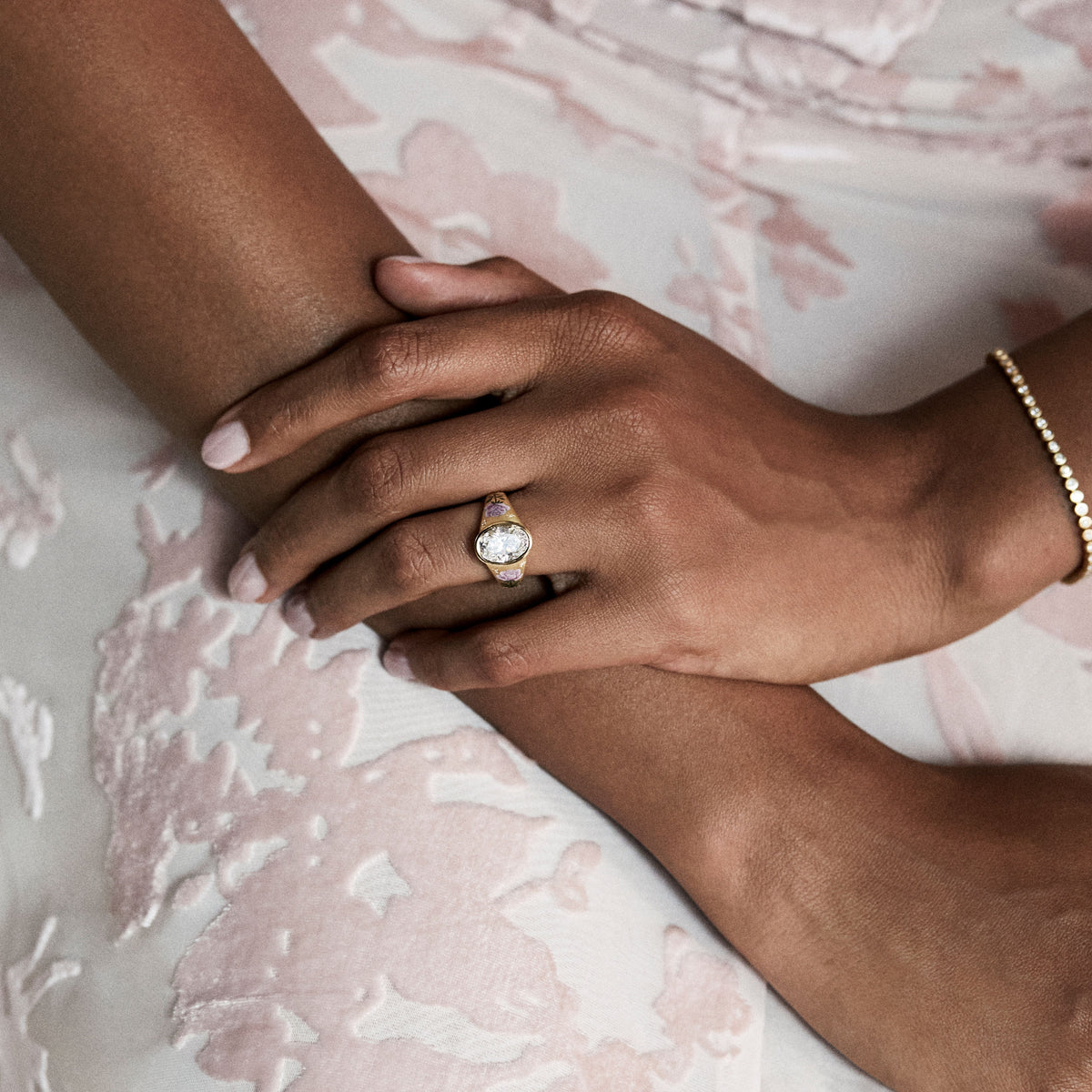 Blushing Rose Diamond Ring