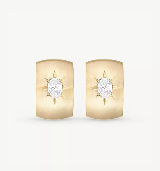 You Are My Sunshine Diamond Hoops