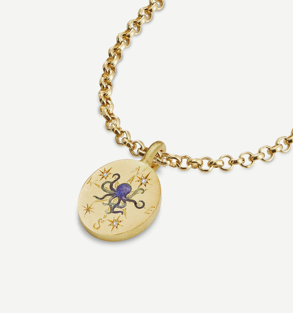 Octopus & Compass Pendant