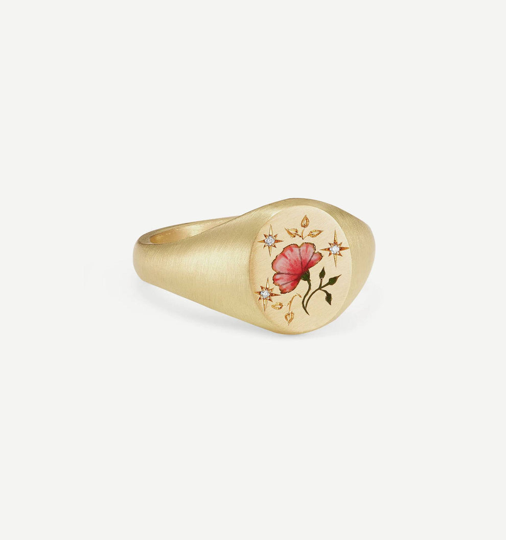 Rose & Diamond Ring